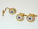 6972: 18K Gold Diamonds/Sapphires Cufflinks/Tie pin set