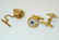 6972: 18K Gold Diamonds/Sapphires Cufflinks/Tie pin set - 2