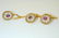 7706: 18K Gold Diamonds/Ruby Cufflinks/Tie pin set