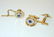 7906: 18K Gold Diamonds/Sapphires Cufflinks/Tie pin set - 2