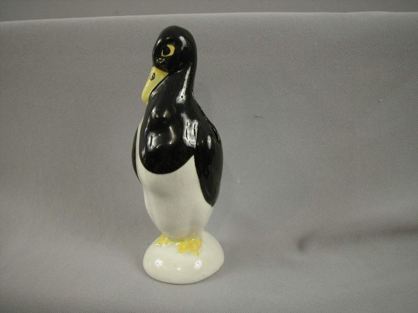 French ceramic still bank in the form of a penguin: French ceramic still bank in the form of a penguin, 6 1/2", ref: Bottero p. 151