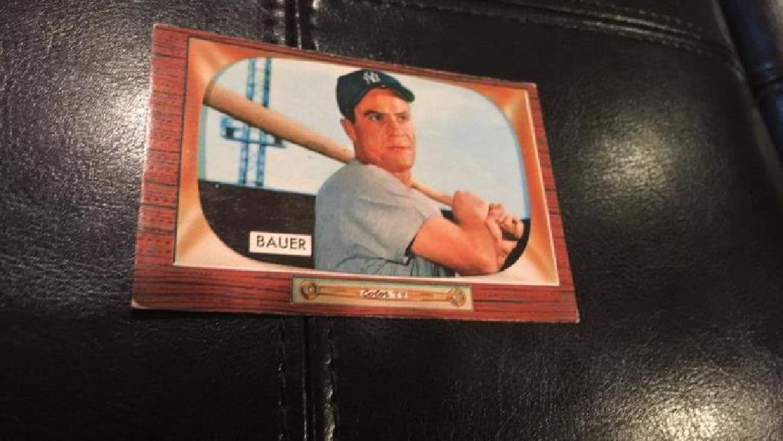 1955 Bowman Hank Bauer nice card New York Yankees (1 of 2)