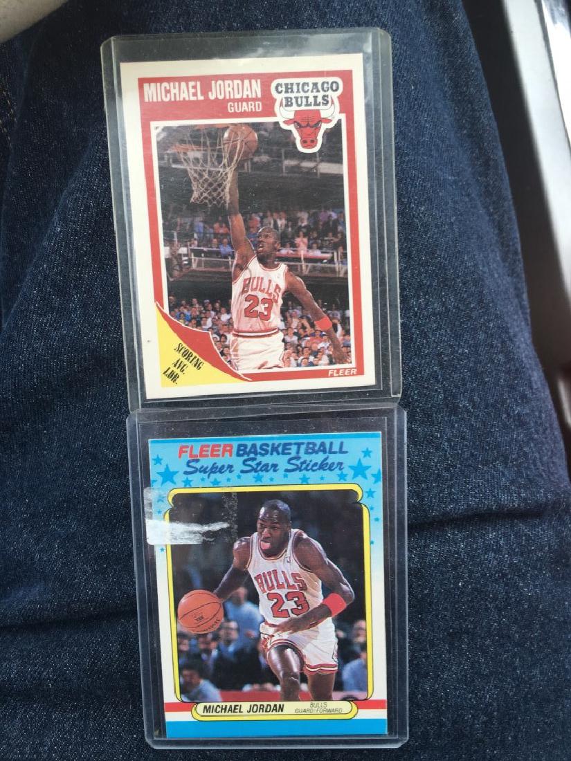 Michael Jordan 1988-89 Sticker and 1989-90 Fleer: Michael Jordan 1988-89 Sticker and 1989-90 Fleer Vintage Card