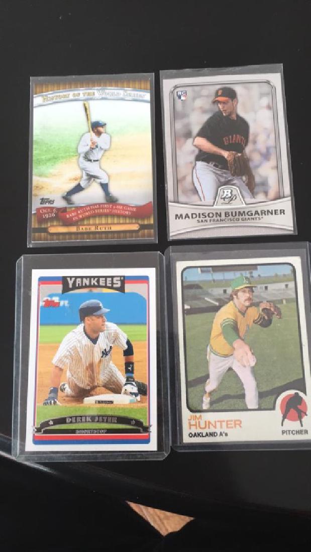 4 card baseball card lot Babe Ruth topps history (1 of 2)