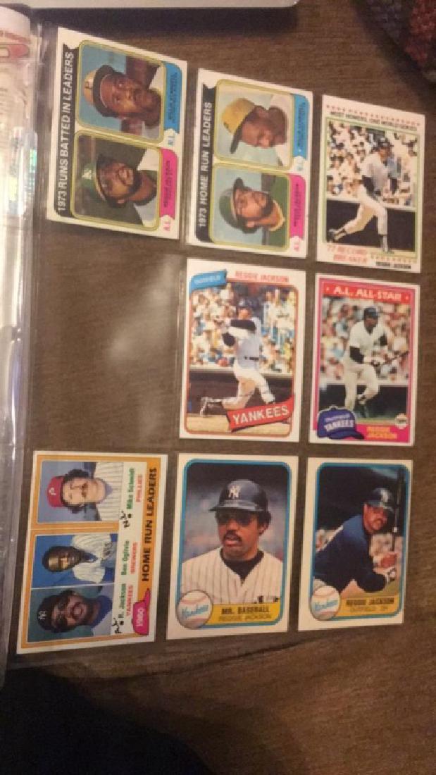 Reggie Jackson 1970s and early 80s vintage card: lot of 8 cards