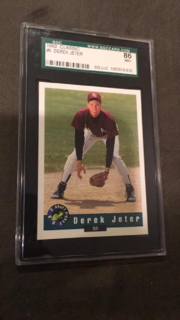Derek Jeter 1992 classic rookie graded SGC 86: Derek Jeter 1992 classic rookie graded SGC 86