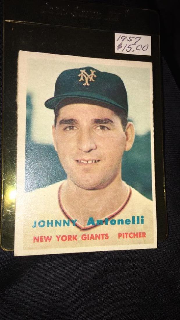 Johnny Antonelli 1957 topps vintage baseball card (1 of 2)