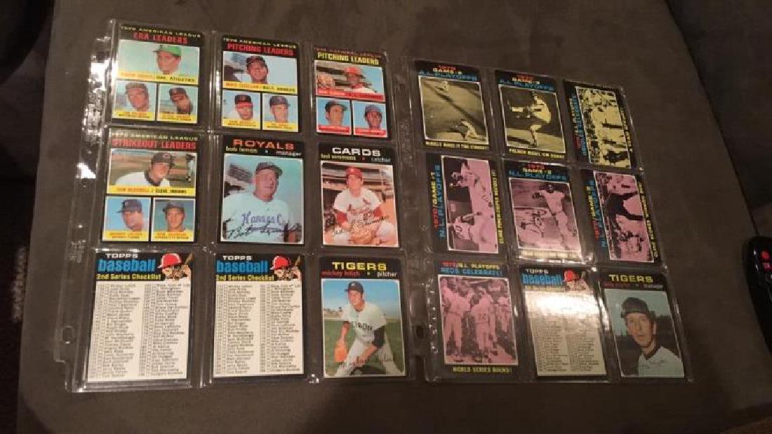 1971 tops 18 card lot problem and Ted Simmons: Mickey Loel it's Bob Gibson playoff cords Billy Martin and more
