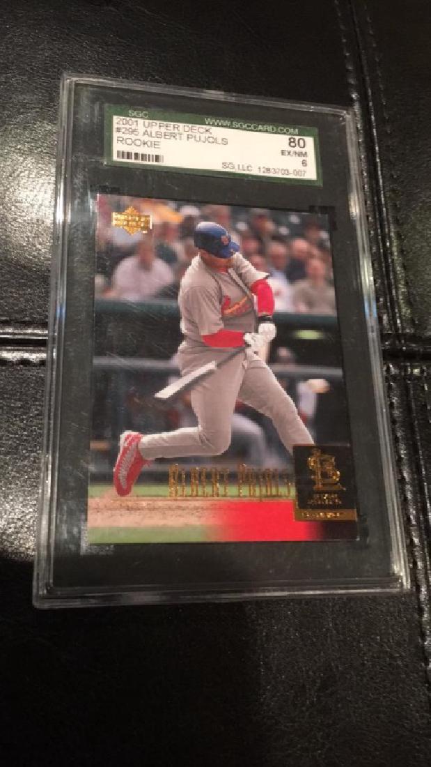 Albert Pujols 2001 upper deck rookie graded SGC (1 of 3)