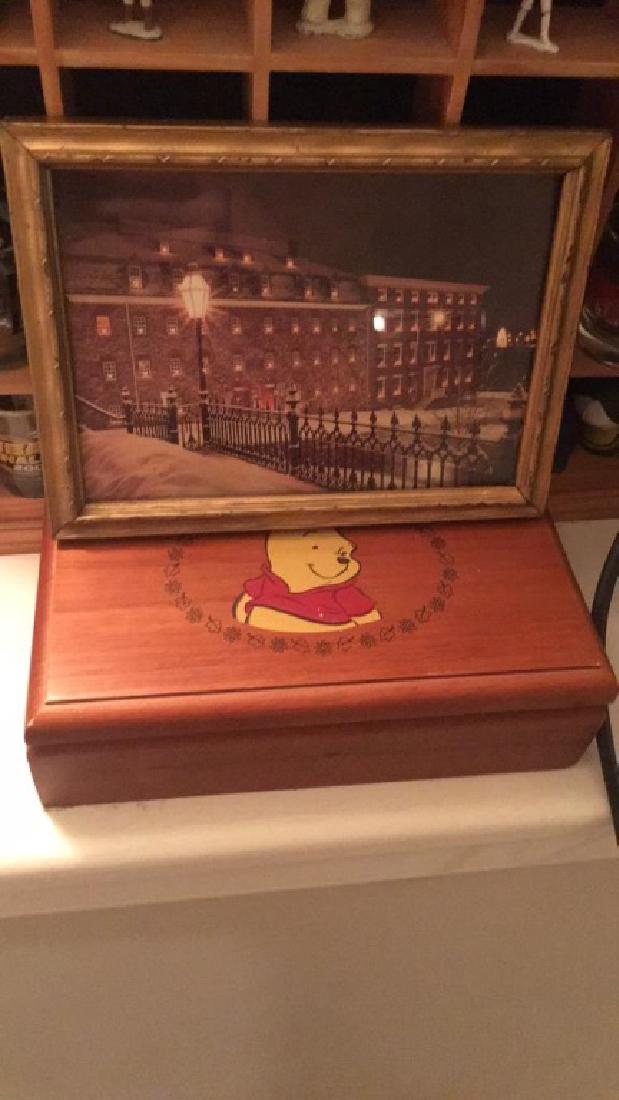 Winnie the Pooh jewelry box and a picture of (1 of 3)