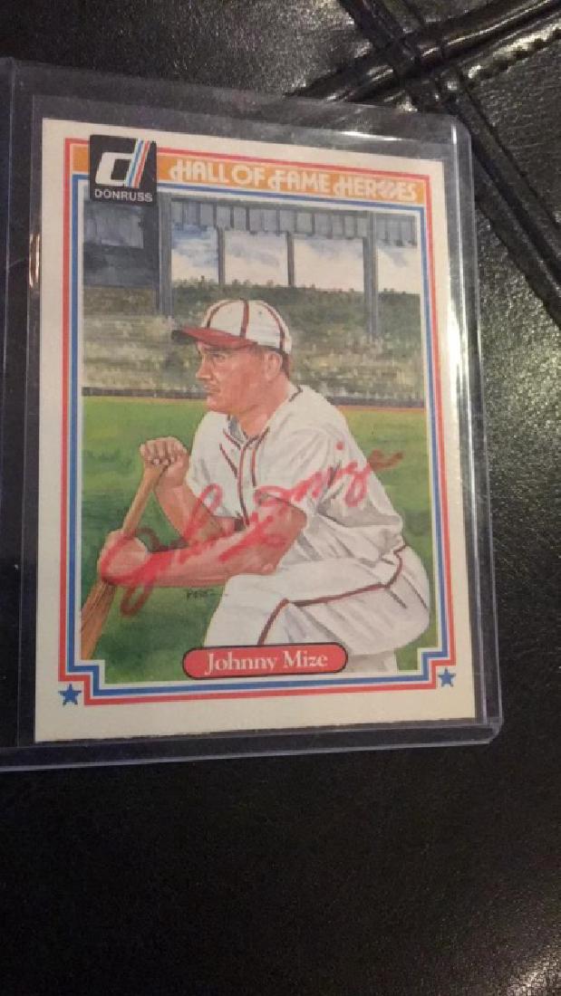 Johnny Mize on card autograph (1 of 2)