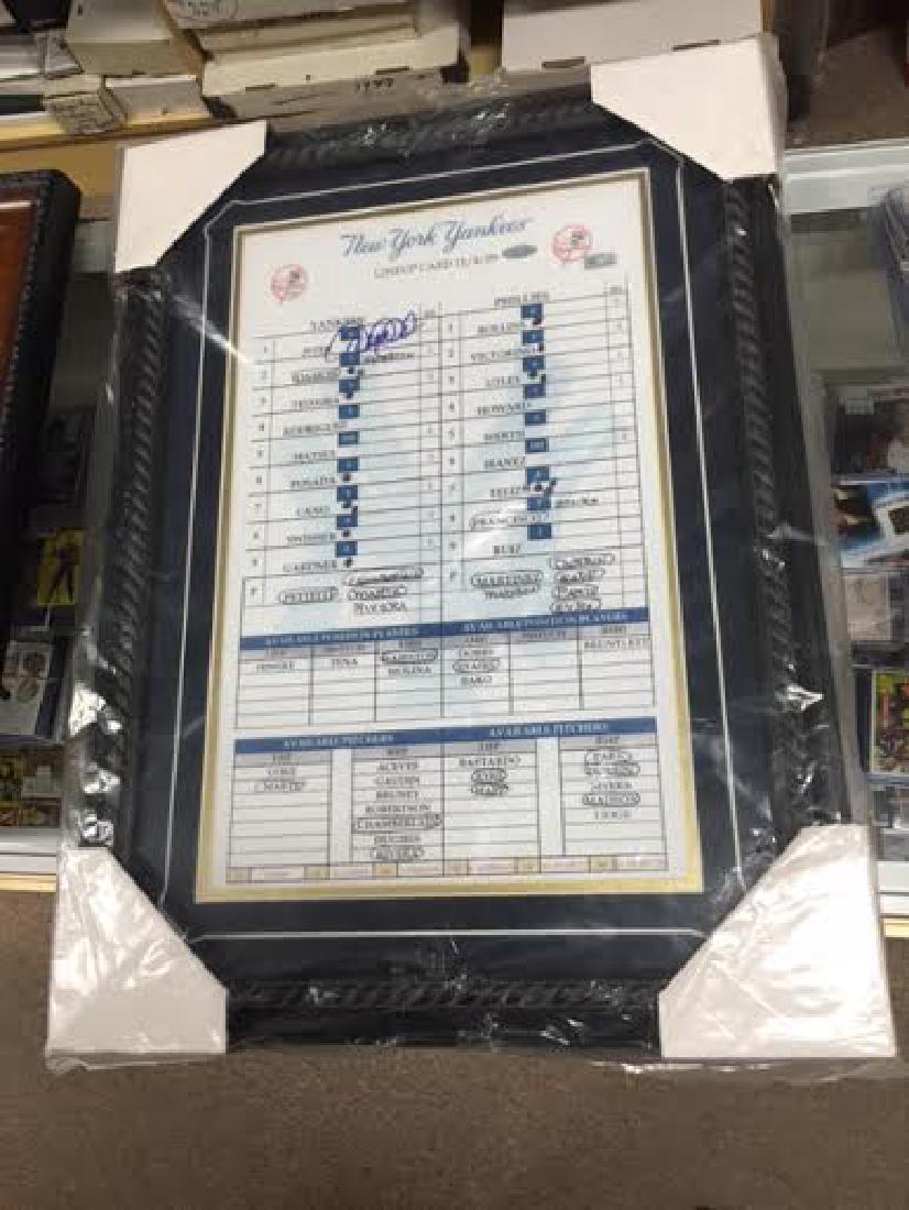 Derek Jeter Signed Framed Scorecard autograph witA (1 of 2)