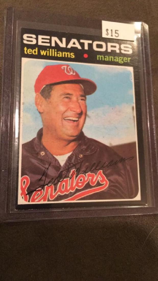 Ted Williams 1971 topps vintage baseball card (1 of 3)