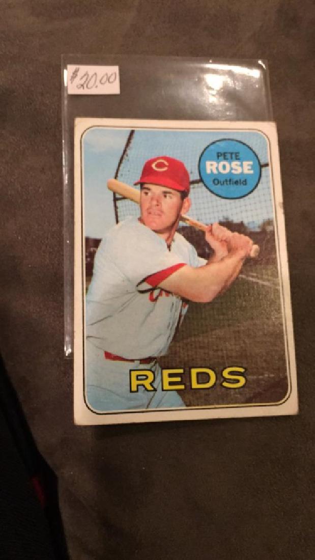 Pete Rose 1969 topps vintage card: Pete Rose 1969 topps vintage card