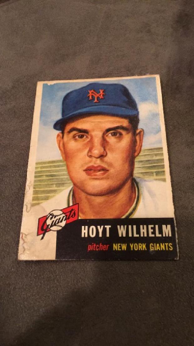 Hoyt Wilhelm 1953 Topps vintage baseball card (1 of 3)