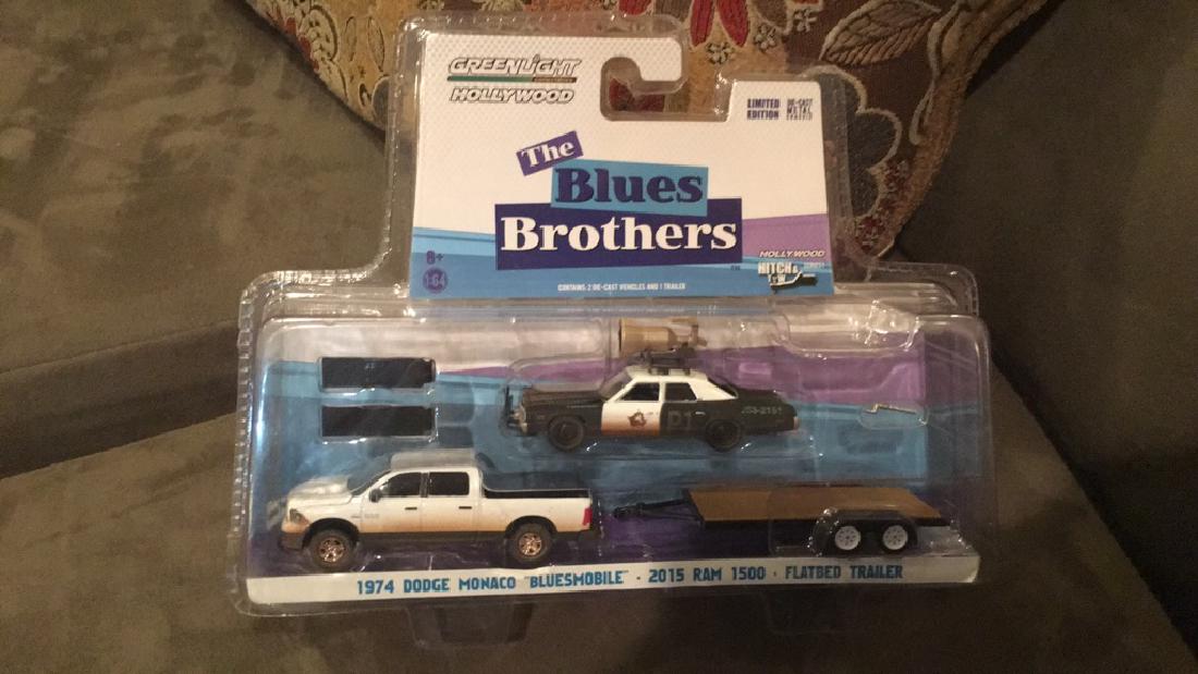Greenlee collectibles the blues Brothers 1974: Dodge Monaco blues Mobile 2015 ram 1500 flat bed trailer