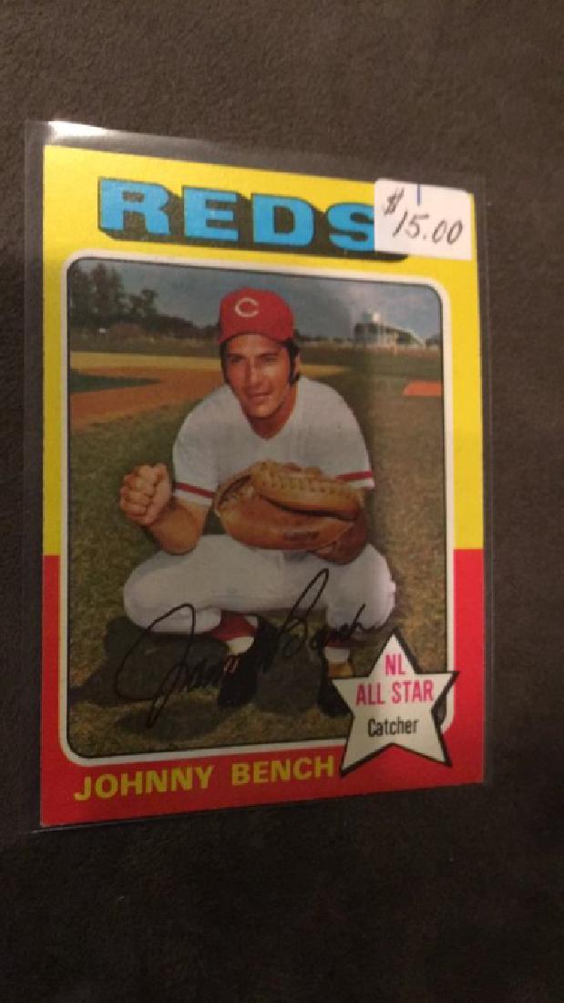 Johnny bench 1975 tops vintage baseball card (1 of 2)