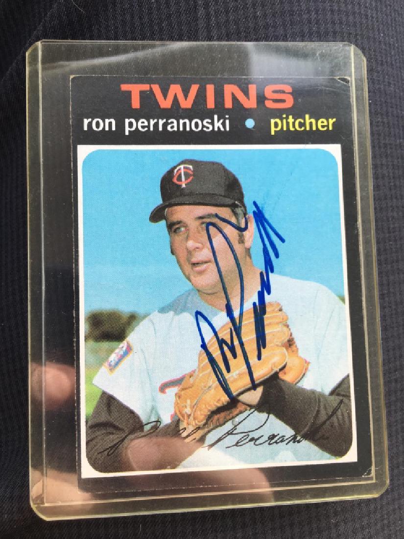 RON PERRANOSKI SIGNED AUTO. 1971 TOPPS VINTAGE BAD (1 of 2)