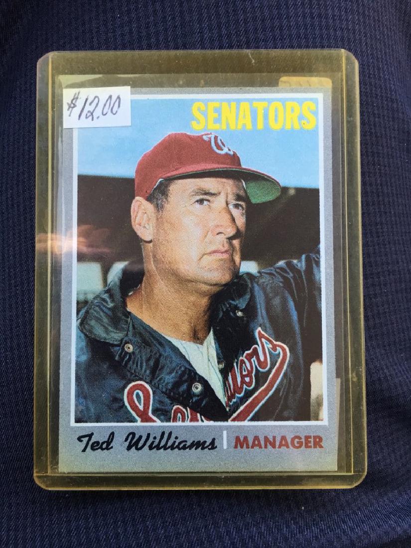 TED WILLIAMS $40+- RED SOX HOF SENATORS MANAGER: TED WILLIAMS $40+- RED SOX HOF SENATORS MANAGER 211 UER ERROR 1970 TOPPS