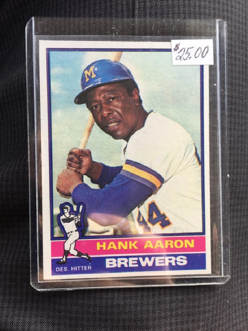 Hank AAron 1976 topps Card (1 of 2)