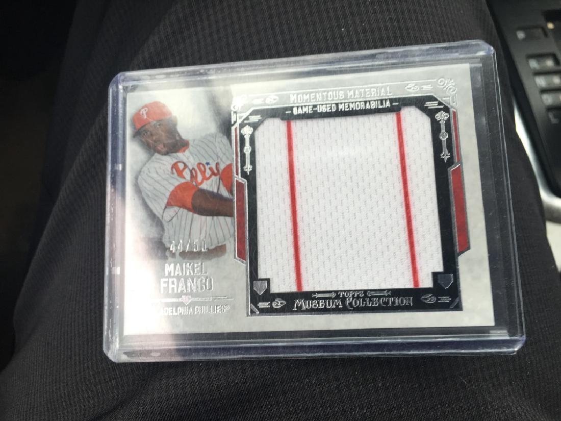 2015 MAIKEL FRANCO TOPPS MUSEUM COLLECTION Monume: 2015 MAIKEL FRANCO TOPPS MUSEUM COLLECTION Monumentos Materials