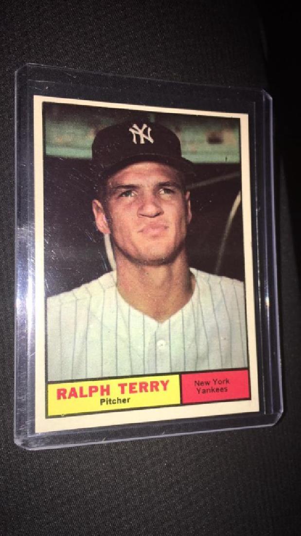 Ralph Terry 1961 tops vintage baseball card in (1 of 3)