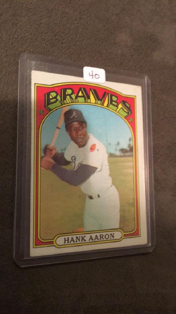 Hank Aaron 1972 topps vintage baseball card nice (1 of 2)
