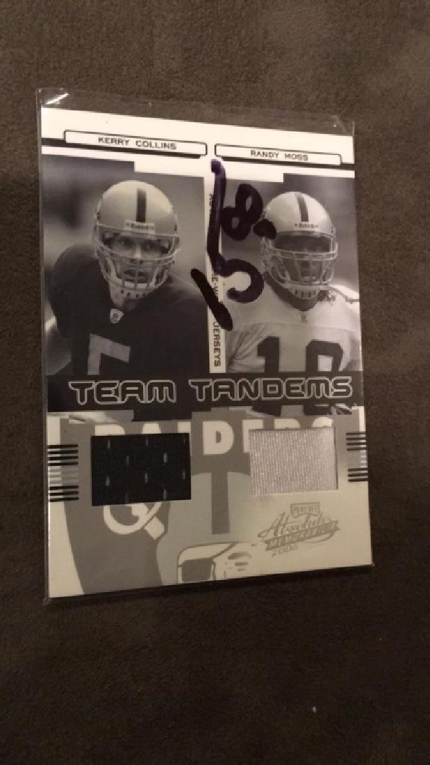 Kerry Collins Randy moss 2006 absolute team: tandems to Jersey rookie /100