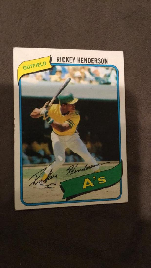 Ricky Henderson 1980 topps rookie card (1 of 2)
