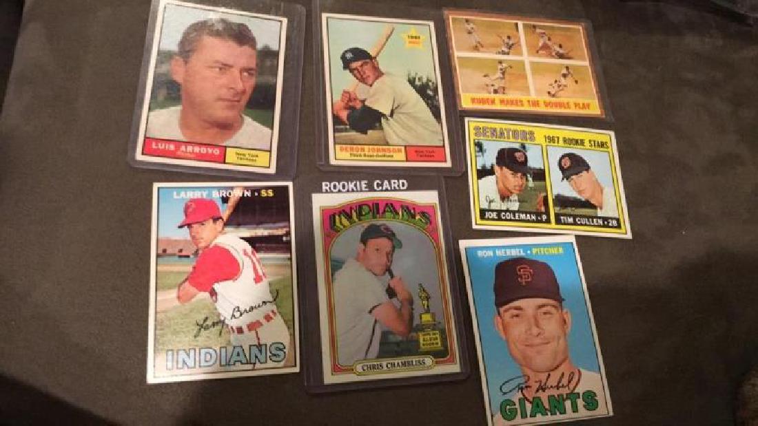 Seven card vintage baseball lot Chris Chambliss (1 of 3)