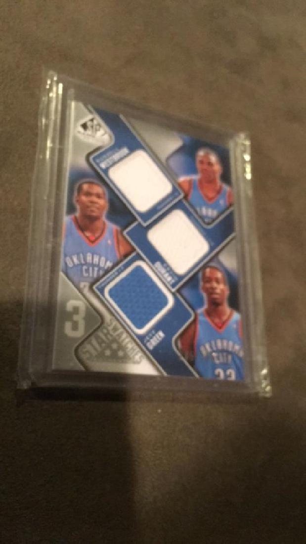 2009 10 SP game used three star swatches Durrant: and Westbrook green/299