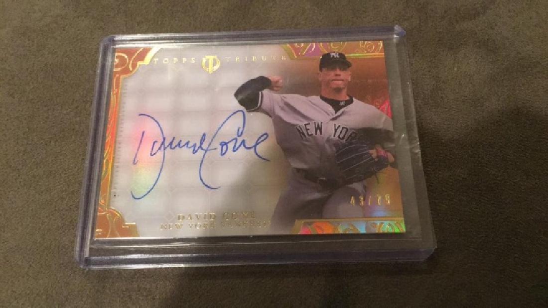 David Cone 2015 tops tribute autograph on card (1 of 2)