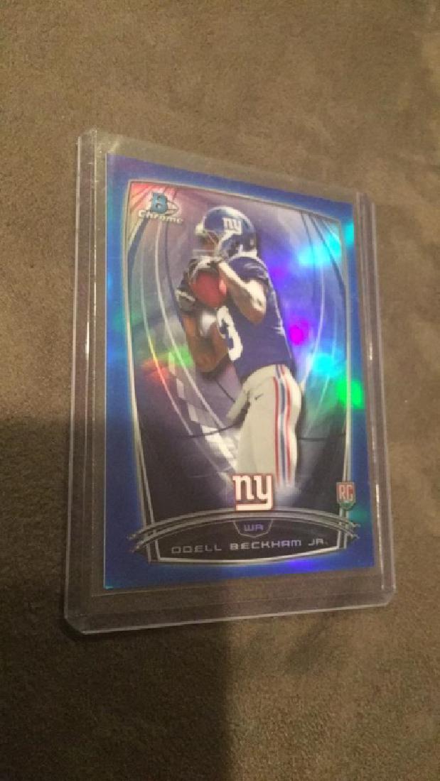 Odell Beckham Jr 2014 Bowman Chrome Blue RC /199 (1 of 3)