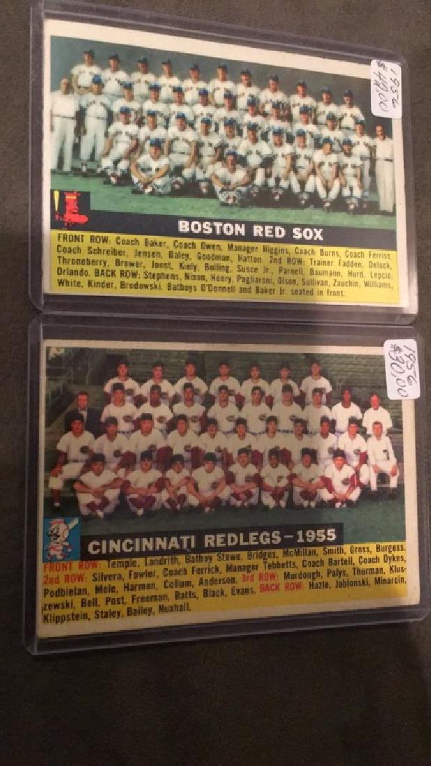 Boston Red Sox Cincinnati red legs 1956 tops team (1 of 4)
