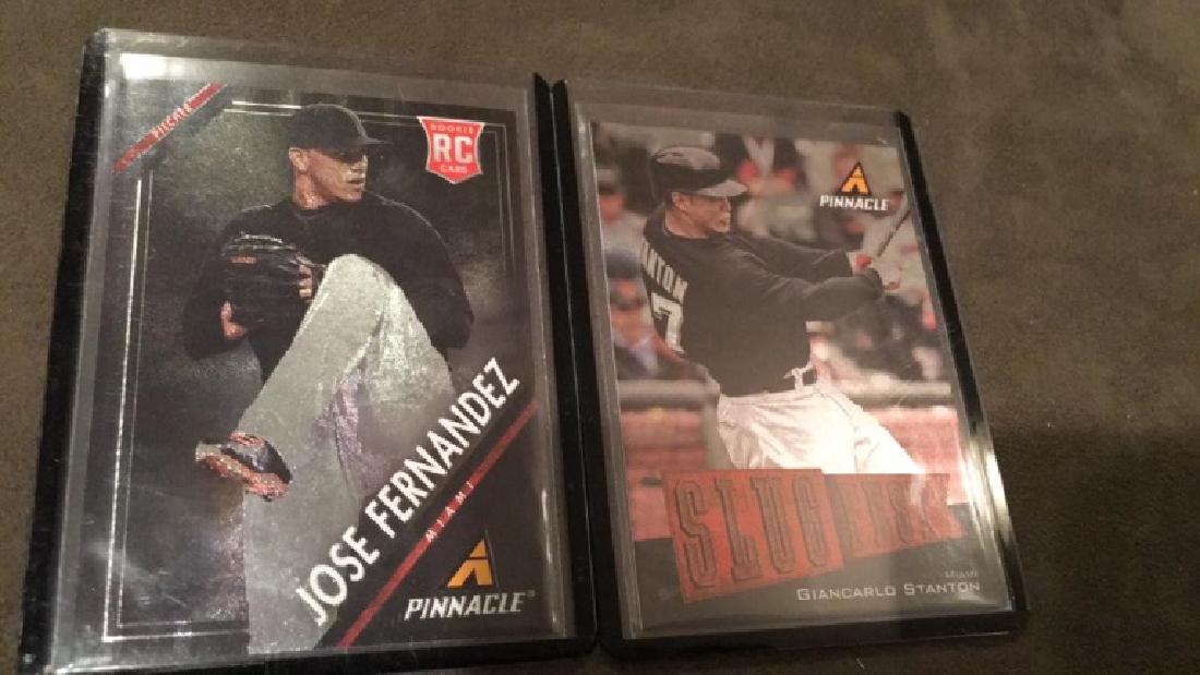 2013 pinnacle Jose Fernandez rookie and Giancarlo: Stanton slugfest insert