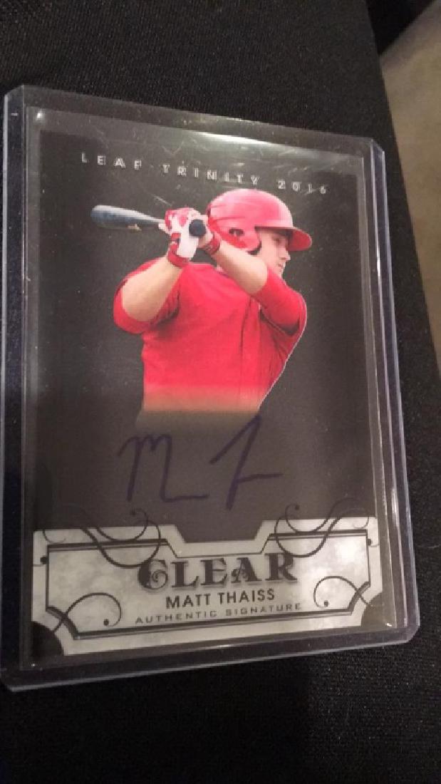 Matt Thaiss 2016 leaf Trinity clear auto rookie (1 of 2)