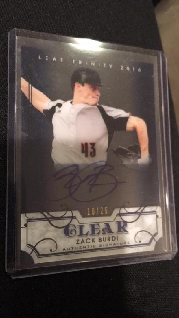 Zack Burdi 2016 leave Trinity clear rookie auto (1 of 3)