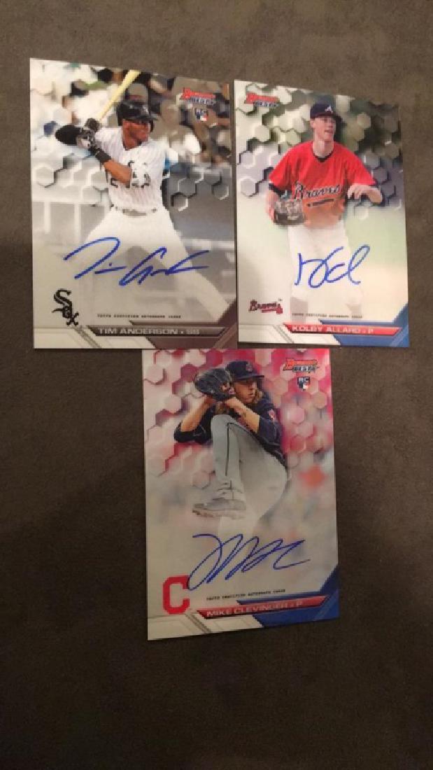 Tim Anderson Kolby Allard Mike Clevinger 2016: Bowmans best autograph RC lot