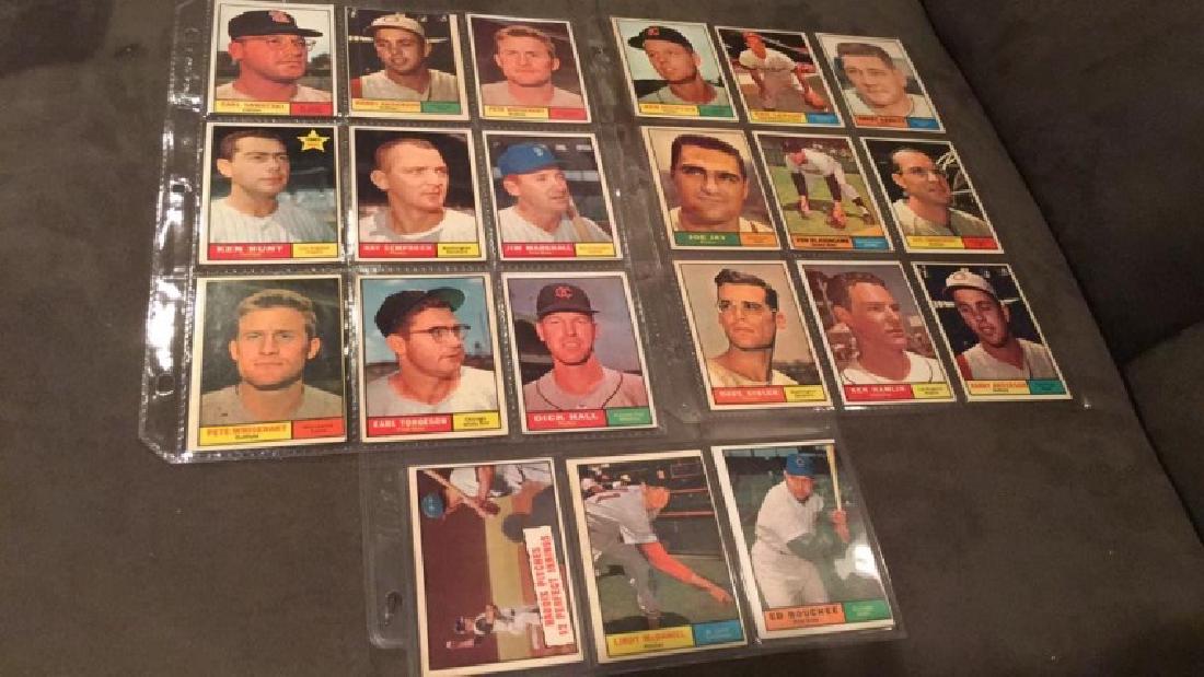 Lot of 21 1961 Topps  baseball cards in nice (1 of 5)