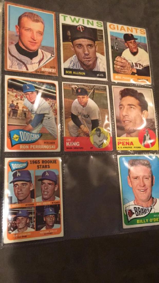 Lot of eight vintage on card baseball autographs (1 of 3)