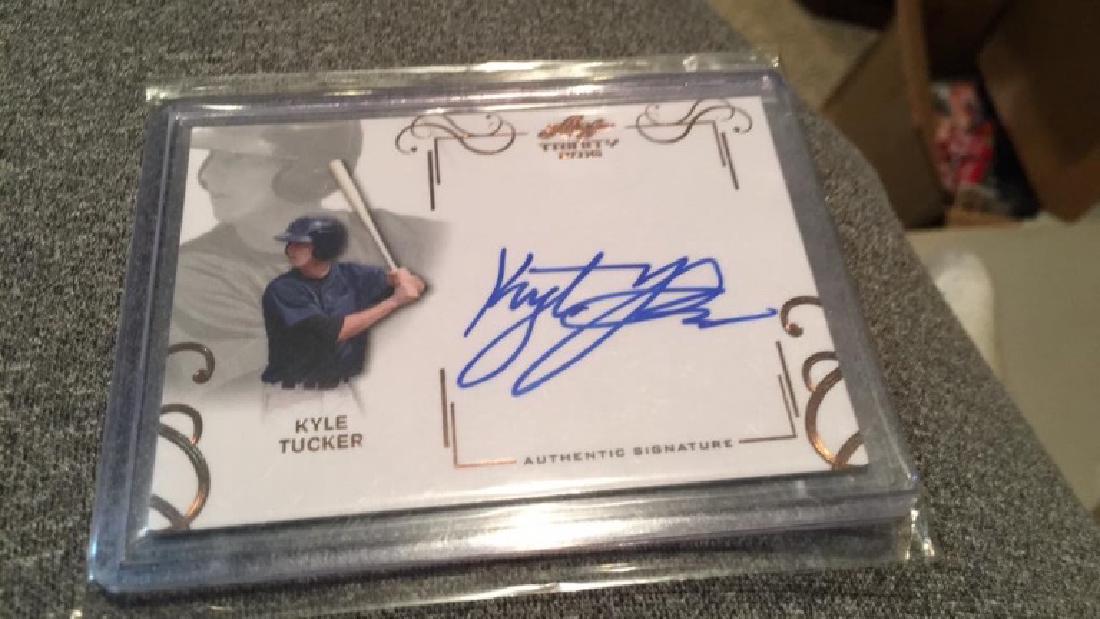 Kyle Tucker 2016 leaf Trinity autographed rookie (1 of 1)