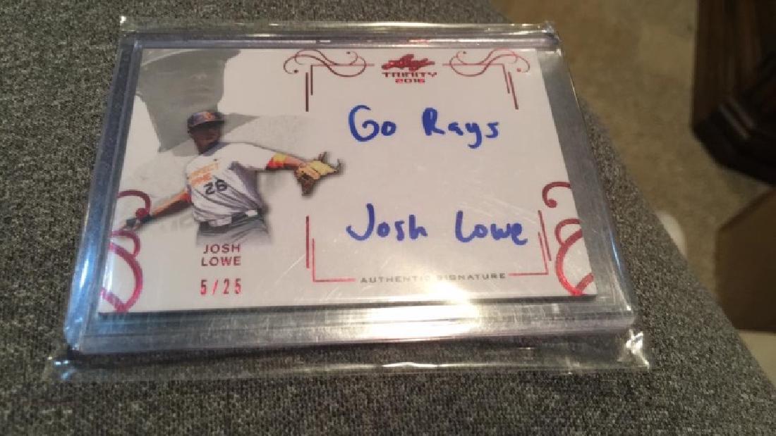 Josh Lowe 2016 leaf Trinity autograph inscribed (1 of 2)