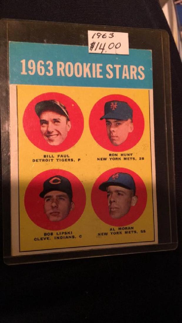 Ron Hunt Lipski Moran Faul 1963 Topps RC (1 of 2)