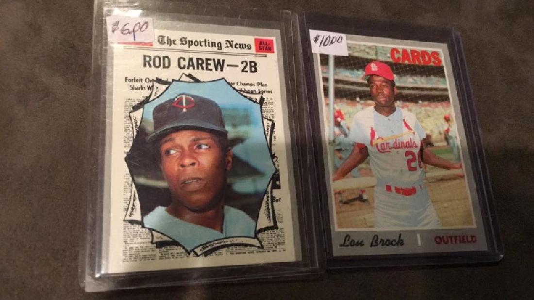 1970 Topps Rod Carew Lou Brock lot both in nice (1 of 2)