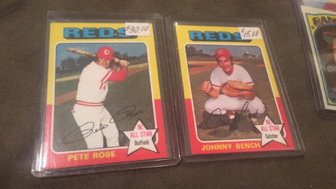 Pete Rose and Johnny Bench 1975 Topps lot nice (1 of 3)