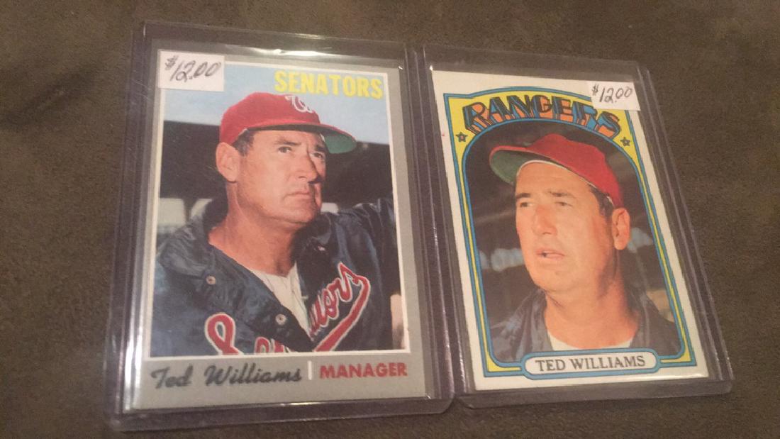 Ted Williams 1970 and 1972 Topps lot (1 of 3)