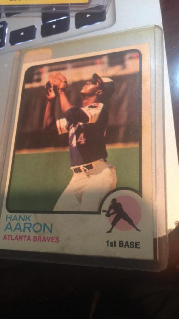 Hank Aaron 1973 Topps Card (1 of 3)