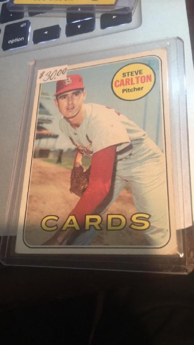 Steve Carlton 1969 Topps card (1 of 2)