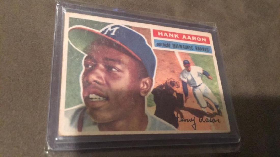 Hank Aaron 1956 Topps Card Nice Shape (1 of 3)