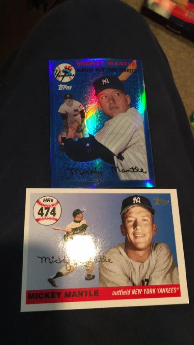 Mickey Mantle homerun card and blue homerun card (1 of 2)